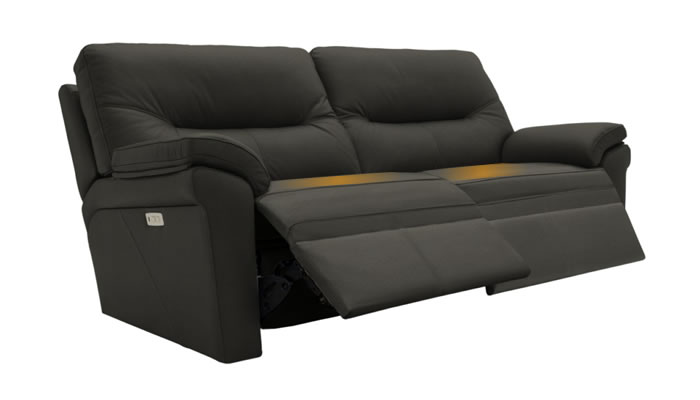 G Plan Seattle Leather 3 Seater Electric Recliner Cambridge Buffalo